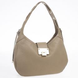 Pre Owned Jimmy Choo Beige Flap Bag
