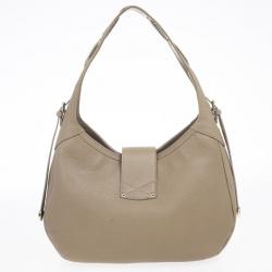Pre Owned Jimmy Choo Beige Flap Bag