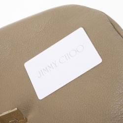 Pre Owned Jimmy Choo Beige Flap Bag