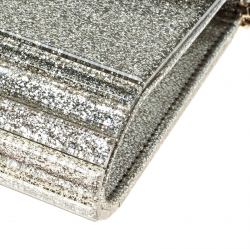 مملوكة مسبقًا Jimmy Choo Gold Glitter Acrylic Candy Clutch Bag