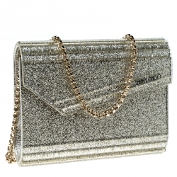 مملوكة مسبقًا Jimmy Choo Gold Glitter Acrylic Candy Clutch Bag