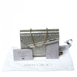 مملوكة مسبقًا Jimmy Choo Gold Glitter Acrylic Candy Clutch Bag