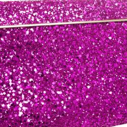 Pre Owned Jimmy Choo Dark Pink Cayla Coarse Glitter Clutch