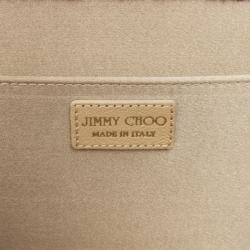 Pre Owned Jimmy Choo Dark Pink Cayla Coarse Glitter Clutch