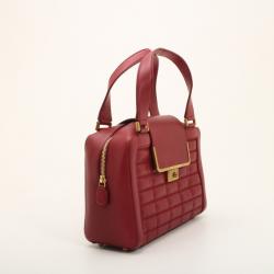 Pre Owned Jimmy Choo Red Calfskin Catherine Box Satchel 