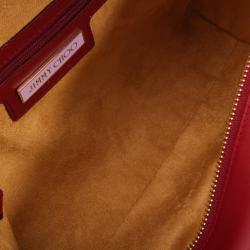 Pre Owned Jimmy Choo Red Calfskin Catherine Box Satchel 