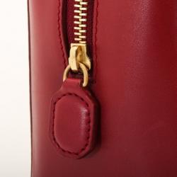 Pre Owned Jimmy Choo Red Calfskin Catherine Box Satchel 