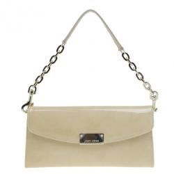Pre Owned Jimmy Choo Nude Patent Leather Riane Clutch