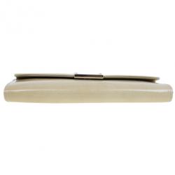 Pre Owned Jimmy Choo Nude Patent Leather Riane Clutch