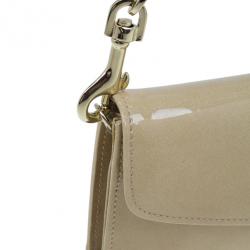 Pre Owned Jimmy Choo Nude Patent Leather Riane Clutch