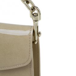Pre Owned Jimmy Choo Nude Patent Leather Riane Clutch