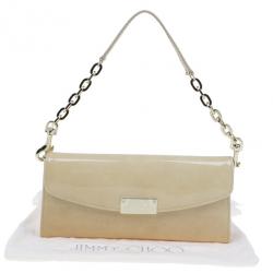 Pre Owned Jimmy Choo Nude Patent Leather Riane Clutch