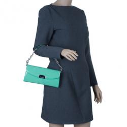 Pre Owned حقيبة جيمي تشو جلد لامع تركواز راين