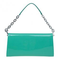 Pre Owned حقيبة جيمي تشو جلد لامع تركواز راين