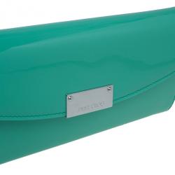 Pre Owned حقيبة جيمي تشو جلد لامع تركواز راين