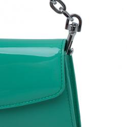 Pre Owned حقيبة جيمي تشو جلد لامع تركواز راين