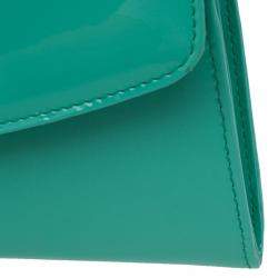 Pre Owned حقيبة جيمي تشو جلد لامع تركواز راين