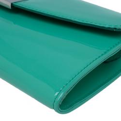 Pre Owned حقيبة جيمي تشو جلد لامع تركواز راين