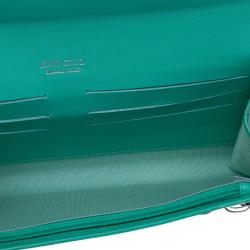 Pre Owned حقيبة جيمي تشو جلد لامع تركواز راين