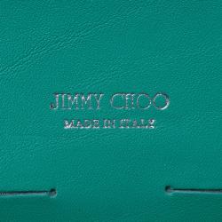 Pre Owned حقيبة جيمي تشو جلد لامع تركواز راين