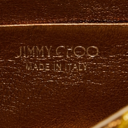 Jimmy Choo Yellow Brocade Fabric Chain Clutch