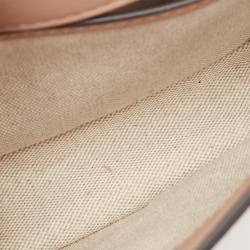 Pre Owned Jimmy Choo Brown/Beige Lizard Embossed Leather Cheri Chain Shoulder Bag