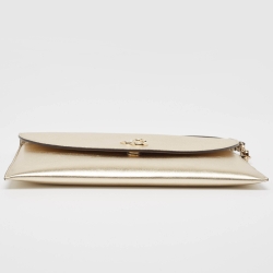 Pre Owned Jimmy Choo Gold Leather JC Envelope Pouch