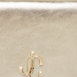 Pre Owned Jimmy Choo Gold Leather JC Envelope Pouch