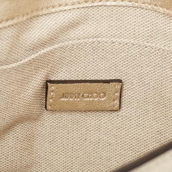 Pre Owned Jimmy Choo Gold Leather JC Envelope Pouch