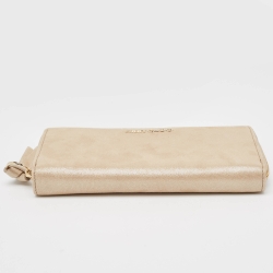 Pre Owned محفظة كونتينيتال جيمي تشو بيبا جلد ذهبي لامع