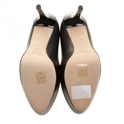 Pre Owned Jimmy Choo Black Leather Alex Platform Pumps Size 41
