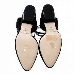 Pre Owned Jimmy Choo Black Suede Vicky Cross Ankle Strap Sandals Size 40