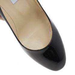 Pre Owned Jimmy Choo Black Patent Cosmic Platform Pumps Size 39.5
