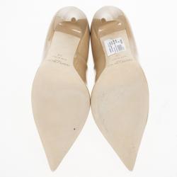 مملوكة مسبقًا Jimmy Choo Nude Patent Anouk Pointed Toe Pumps Size 40