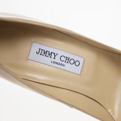 مملوكة مسبقًا Jimmy Choo Nude Patent Anouk Pointed Toe Pumps Size 40