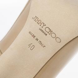 مملوكة مسبقًا Jimmy Choo Nude Patent Anouk Pointed Toe Pumps Size 40