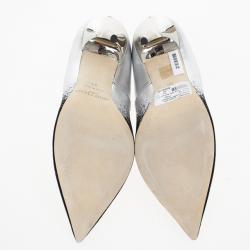 Pre Owned Jimmy Choo Degradé Metallic Leather and Suede Anouk Pumps Size 39