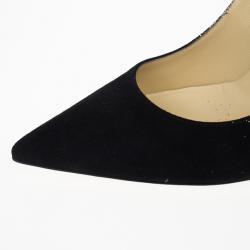 Pre Owned Jimmy Choo Degradé Metallic Leather and Suede Anouk Pumps Size 39