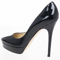 مملوكة مسبقًا Jimmy Choo Black Patent Cosmic Platform Pumps Size 38.5