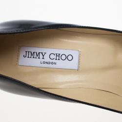 مملوكة مسبقًا Jimmy Choo Black Patent Cosmic Platform Pumps Size 38.5