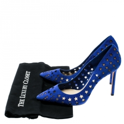 مملوكة مسبقًا حذاء كعب عالي جيمي تشو رومي  سويدي أسود مقدمة مدببة مقاس 38