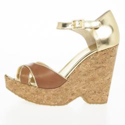 مملوكة مسبقًا Jimmy Choo Pape Mirrored Wedge Sandals Size 41