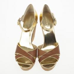 مملوكة مسبقًا Jimmy Choo Pape Mirrored Wedge Sandals Size 41