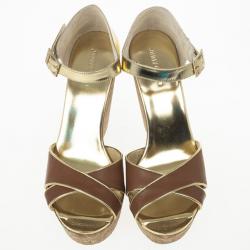 مملوكة مسبقًا Jimmy Choo Pape Mirrored Wedge Sandals Size 40.5