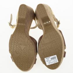 مملوكة مسبقًا Jimmy Choo Pape Mirrored Wedge Sandals Size 40.5