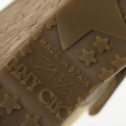 مملوكة مسبقًا Jimmy Choo Pape Mirrored Wedge Sandals Size 40.5