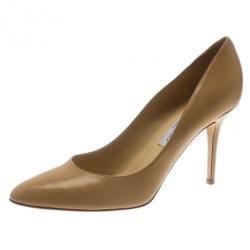 مملوكة مسبقًا Jimmy Choo Beige Leather Gilbert Pumps Size 42