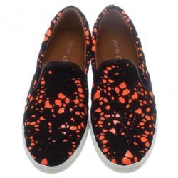 مملوكة مسبقًا حذاء لوفرز جيمي تشو ديمي دانتيل برتقالي نيون مقاس 39