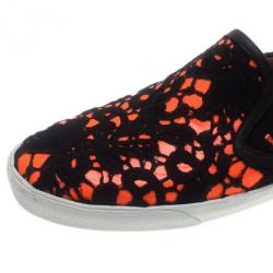 مملوكة مسبقًا حذاء لوفرز جيمي تشو ديمي دانتيل برتقالي نيون مقاس 39