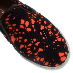 مملوكة مسبقًا حذاء لوفرز جيمي تشو ديمي دانتيل برتقالي نيون مقاس 39